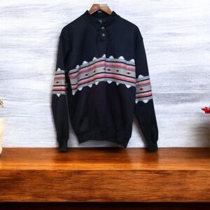 VTG 90s Scandia Woods Men’s M Southwest Aztec Print Crewneck Sweatshirt Pullover